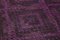 Purple Turkish Hand Knotted Wool Vintage Kilim Carpet 5
