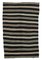 Schwarzer Handgeknüpfter Traditioneller Vintage Vintage Kilim Teppich aus Wolle 1