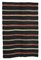 Alfombra Kilim oriental oriental de lana tribal hecha a mano en negro, Imagen 1