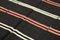 Orientalischer Handgeknüpfter Schwarzer Vintage Kilim Teppich aus Stammeswolle 5