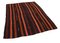Black Traditional Handmade Tribal Wool Vintage Kilim Carpet, Image 2