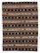 Anatolischer Hand Konterter Vintage Vintage Kilim Teppich aus Indigener Wolle 1