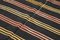Anatolischer Hand Konterter Vintage Vintage Kilim Teppich aus Indigener Wolle 5