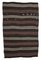 Oriental Antique Brown Tribal Wool Vintage Kilim Carpet 1
