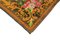Alfombra Kilim tribal vintage en marrón con motivos florales, Imagen 6