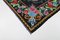 Black Romanian Handwoven Tribal Vintage Kilim Carpet 4