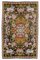 Brown Vintage Hand Knotted Wool Rose Kilim Carpet 1