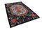 Black Vintage Hand Knotted Wool Rose Kilim Carpet, Image 3