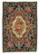Black Moldovian Handmade Tribal Vintage Kilim Carpet 1