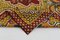 Gelber handgewebter rumänischer indigener Vintage Kilim Teppich 5