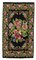 Black Floral Handmade Tribal Vintage Kilim Carpet 1