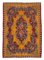 Alfombra Kilim de tapicería roja de lana tejida a mano, Imagen 1