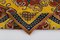 Yellow Vintage Hand Knotted Wool Rose Kilim Carpet, Image 5