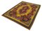 Yellow Vintage Hand Knotted Wool Rose Kilim Carpet, Image 2