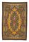 Brown Tapestry Hand Knotted Wool Vintage Kilim Carpet 1