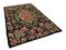 Black Floral Handmade Tribal Vintage Kilim Carpet, Image 3