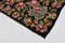 Black Floral Handmade Tribal Vintage Kilim Carpet 4