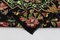 Tappeto Kilim vintage tribale floreale fatto a mano nero, Immagine 5