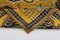 Yellow Floral Handmade Tribal Vintage Kilim Carpet, Image 5
