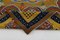 Gelber Orientalischer Handgeknüpfter Vintage Kilim Teppich aus Wolle 5
