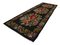 Black Bessarabian Handmade Vintage Runner Kilim Carpet 2