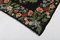 Tappeto Kilim vintage fatto a mano a motivi floreali nero, Immagine 4