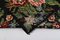 Alfombra Kilim de corredor vintage floral negra hecha a mano, Imagen 5