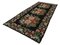 Black Floral Handmade Vintage Runner Kilim Carpet 2