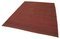 Türkischer roter handgewebter Flatwave Kilim Teppich aus Wolle 3