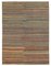 Oriental Brown Handwoven Antique Flatwave Kilim Carpet 1