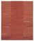 Anatolian Red Hand Knotted Wool Flatwave Kilim Carpet 1