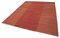 Roter Anatolischer Flatwave Kilim Teppich aus Handgewebter Wolle 3