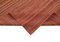 Türkischer roter handgewebter Flatwave Kilim Teppich aus Wolle 6