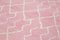 Pink Moroccan Hand Knotted Wool Decorative Rug 5