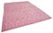 Pink Moroccan Hand Knotted Wool Decorative Rug 2