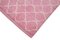Alfombra marroquí rosa de lana geométrica hecha a mano, Imagen 4