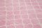 Alfombra marroquí rosa de lana geométrica hecha a mano, Imagen 5