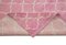 Alfombra marroquí rosa de lana geométrica hecha a mano, Imagen 6