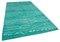 Turquoise Moroccan Hand Knotted Wool Decorative Rug 2