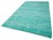 Turquoise Moroccan Hand Knotted Wool Decorative Rug 3