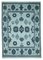 Blue Moroccan Hand Knotted Wool Decorative Rug, Image 1