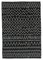 Schwarzer Marokkanischer Handgeknüpfter geometrischer Teppich aus Wolle 1
