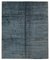 Blue Moroccan Hand Knotted Wool Decorative Rug 1