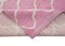 Alfombra de pasillo geométrica rosa marroquí hecha a mano de lana, Imagen 6