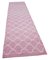 Alfombra de pasillo geométrica rosa marroquí hecha a mano de lana, Imagen 2