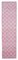 Alfombra de pasillo geométrica rosa marroquí hecha a mano de lana, Imagen 1