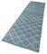 Blue Moroccan Handmade Wool Geometric Runner Rug, Image 3