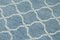 Alfombra de pasillo geométrica marroquí hecha a mano de lana azul, Imagen 5