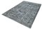 Tapis Overd-Yed Traditionnel Bleu Fait Main, Inde 3