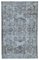 Tapis Overd-Yed Traditionnel Bleu Fait Main, Inde 1
